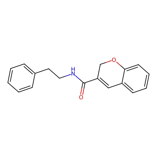 2H-1-Benzopyran-3-carboxamide, N-(2-phenylethyl)- structure