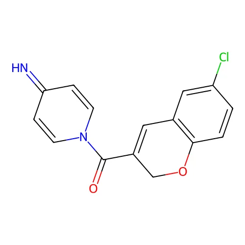 4(1H)-Pyrimidinimine, 1-((6-chloro-2H-1-benzopyran-3-yl)carbonyl)- structure