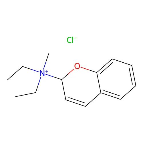 N,N-Diethyl-N-methyl-2H-1-benzopyran-2-aminium chloride structure