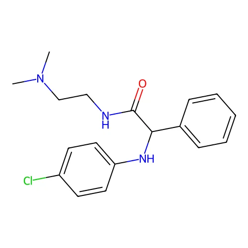 Acetamide, 2-(p-chloroanilino)-N-(2-(dimethylamino)ethyl)-2-phenyl- structure