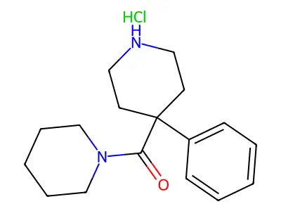 (1-Phenylpiperidin-4-yl)(piperidin-1-yl)methanone--hydrogen chloride (1/1) structure