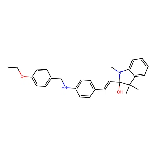 2-[2-[4-[(4-Ethoxyphenyl)methylamino]phenyl]ethenyl]-1,3,3-trimethylindol-2-ol structure