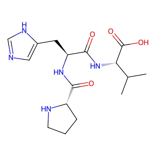 H-Pro-his-val-OH structure
