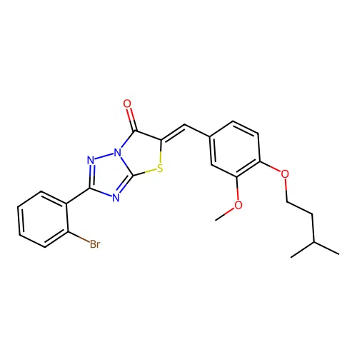 C23H22BrN3O3S structure