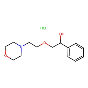 Benzenemethanol, alpha-((2-(4-morpholinyl)ethoxy)methyl)-, hydrochloride structure