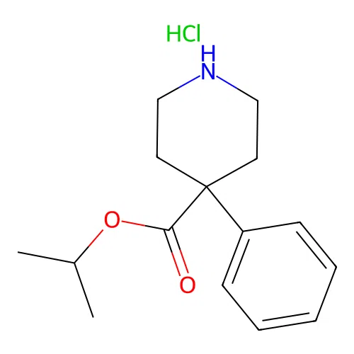 Isopropyl 4-phenylpiperidine-4-carboxylate hydrochloride structure