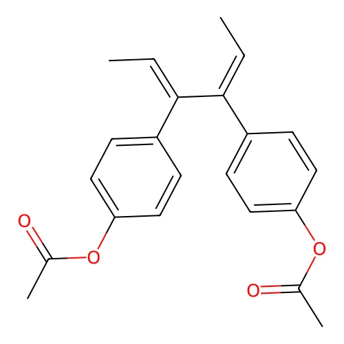 3,4-Bis(4-acetoxyphenyl)-2,4-hexadiene structure