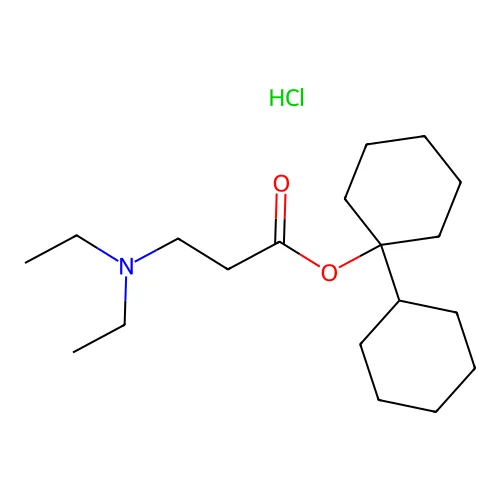 (1-Cyclohexylcyclohexyl) 3-(diethylamino)propanoate;hydrochloride structure