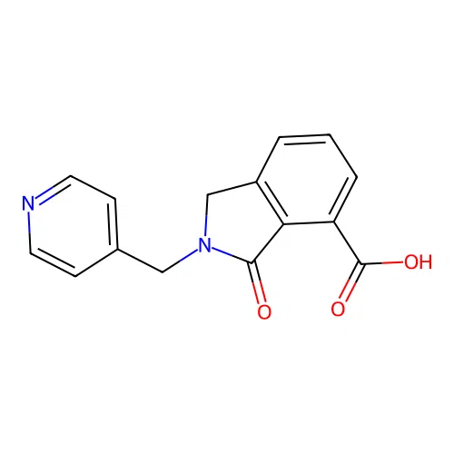 3-Oxo-2-(pyridin-4-ylmethyl)isoindoline-4-carboxylic acid structure