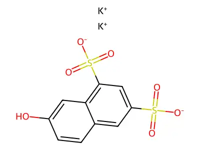 1,3-Naphthalenedisulfonic acid, 7-hydroxy-, potassium salt (1:?) structure