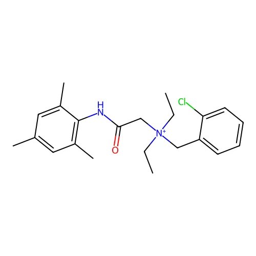 Ammonium, (o-chlorobenzyl)diethyl(((2,4,6-trimethylphenyl)carbamoyl)methyl)- structure