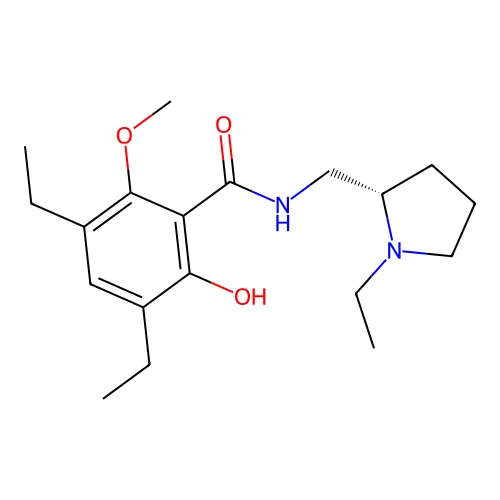 3,5-Diethyl-N-(1-ethyl-pyrrolidin-2-ylmethyl)-2-hydroxy-6-methoxy-benzamide structure