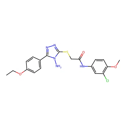 2-{[4-amino-5-(4-ethoxyphenyl)-4H-1,2,4-triazol-3-yl]sulfanyl}-N-(3-chloro-4-methoxyphenyl)acetamide structure