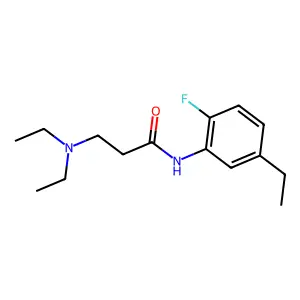 Propionanilide, 3-(diethylamino)-5'-ethyl-2'-fluoro- structure