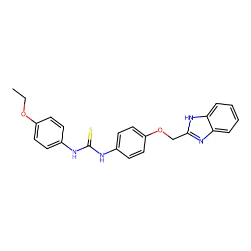Thiourea, N-(4-(1H-benzimidazol-2-ylmethoxy)phenyl)-N'-(4-ethoxyphenyl)- structure