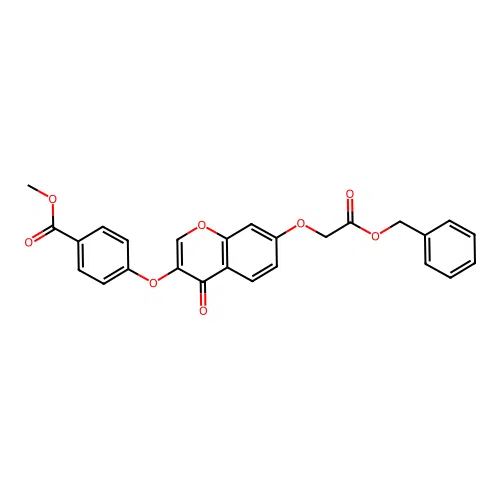 methyl 4-({7-[2-(benzyloxy)-2-oxoethoxy]-4-oxo-4H-chromen-3-yl}oxy)benzoate structure