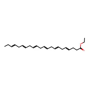 Ethyl 4,7,10,13,16,19-docosahexaenoate structure