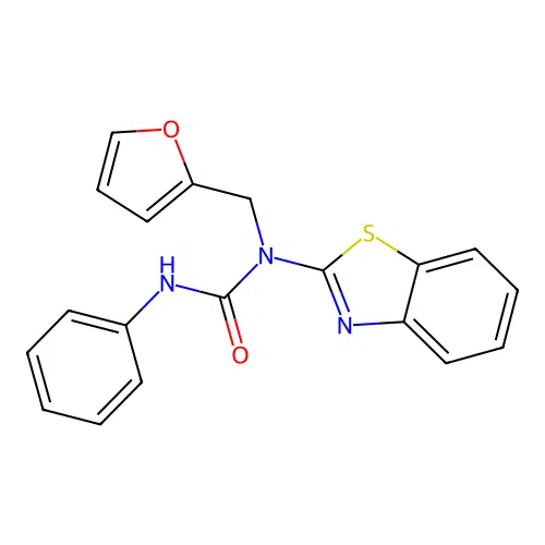 1-(1,3-Benzothiazol-2-yl)-1-(furan-2-ylmethyl)-3-phenylurea structure