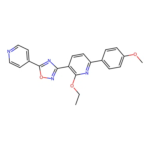 2-Ethoxy-6-(4-methoxyphenyl)-3-[5-(pyridin-4-yl)-1,2,4-oxadiazol-3-yl]pyridine structure