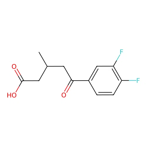 5-(3,4-Difluorophenyl)-3-methyl-5-oxovaleric acid structure