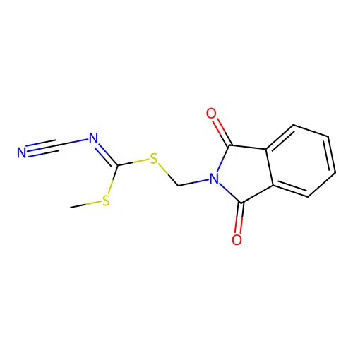 [(1,3-Dioxoisoindol-2-yl)methylsulfanyl-methylsulfanylmethylidene]cyanamide structure