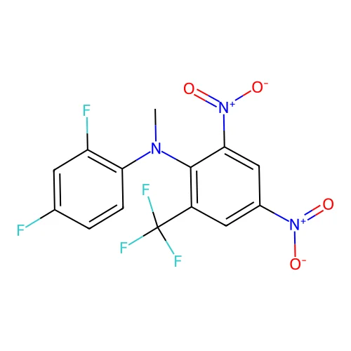 Benzenamine, N-(2,4-difluorophenyl)-N-methyl-2,4-dinitro-6-(trifluoromethyl)- structure