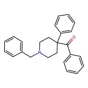 Phenyl 4-phenyl-1-(phenylmethyl)-4-piperidyl ketone structure
