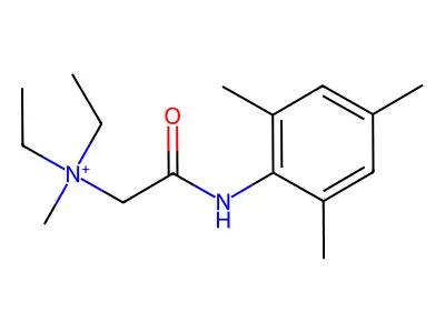 Ammonium, diethylmethyl(((2,4,6-trimethylphenyl)carbamoyl)methyl)- structure