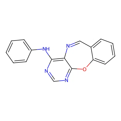 N-phenylpyrimido[4,5-b][1,4]benzoxazepin-4-amine structure