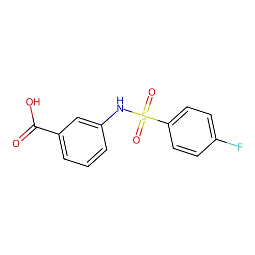 3-{[(4-Fluorophenyl)sulfonyl]amino}benzoic acid structure