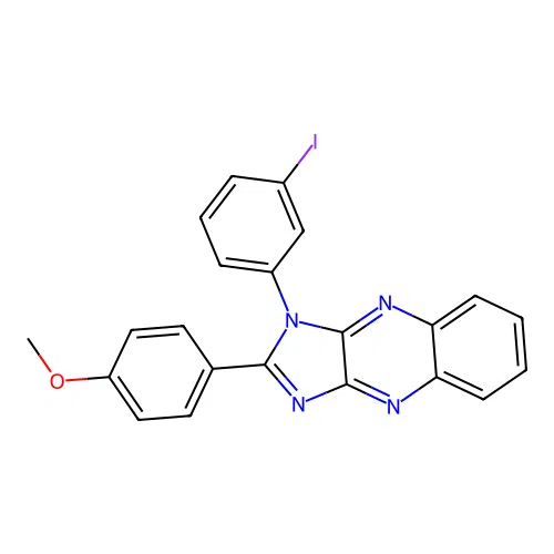 1-(3-iodophenyl)-2-(4-methoxyphenyl)-1H-imidazo[4,5-b]quinoxaline structure