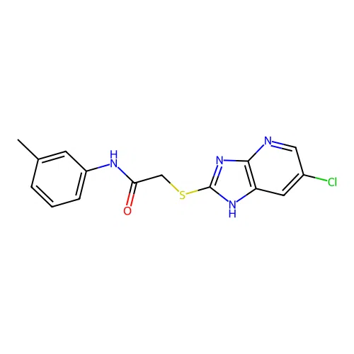 2-[(6-chloro-1H-imidazo[4,5-b]pyridin-2-yl)sulfanyl]-N-(3-methylphenyl)acetamide structure