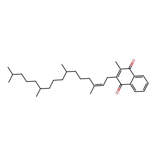 2-Methyl-3-(3,7,11,15-tetramethyl-2-hexadecen-1-yl)-1,4-naphthoquinone structure