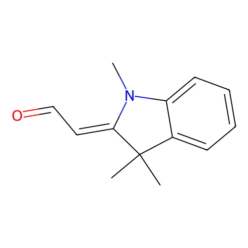 1,3-dihydro-1,3,3-trimethyl-2H-indol-2-ylidene acetaldehyde structure