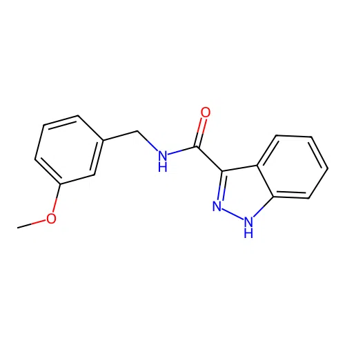 N-[(3-methoxyphenyl)methyl]-1H-indazole-3-carboxamide structure