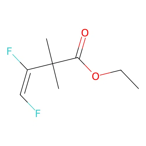3-Butenoic acid, 3,4-difluoro-2,2-dimethyl-, ethyl ester, (E)- structure