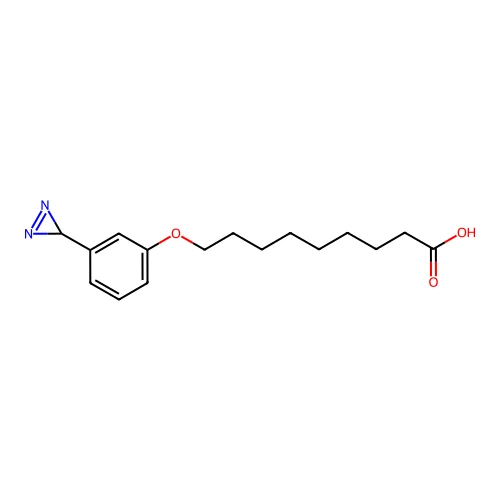 Nonanoic acid, 9-[3-(3H-diazirin-3-yl)phenoxy]- structure