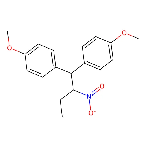 Benzene, 1,1'-(2-nitrobutylidene)bis(4-methoxy- structure