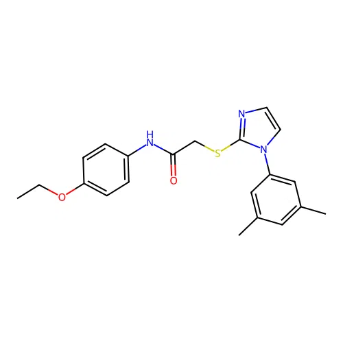 2-[1-(3,5-dimethylphenyl)imidazol-2-yl]sulfanyl-N-(4-ethoxyphenyl)acetamide structure