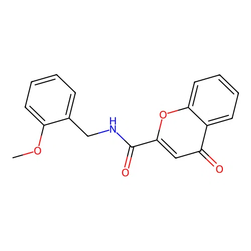 N-[(2-methoxyphenyl)methyl]-4-oxochromene-2-carboxamide structure