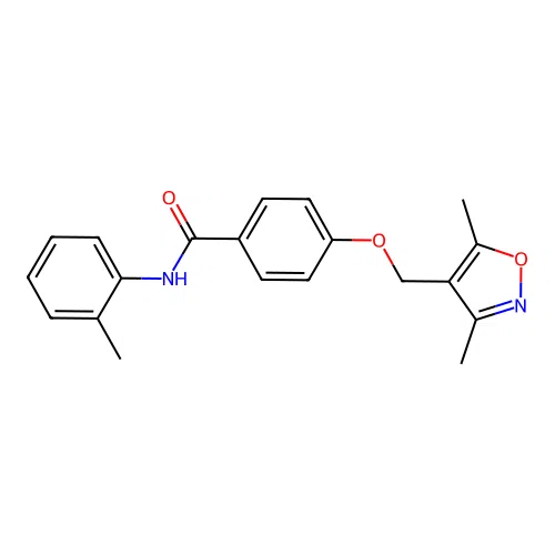 4-[(3,5-dimethyl-1,2-oxazol-4-yl)methoxy]-N-(2-methylphenyl)benzamide structure