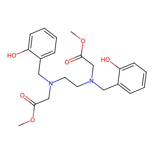 Glycine, N,N'-1,2-ethanediylbis(N-((2-hydroxyphenyl)methyl)-, dimethyl ester structure