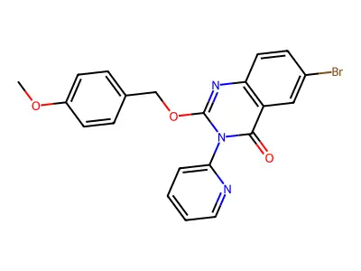 4(3H)-Quinazolinone, 6-bromo-2-((4-methoxyphenyl)methoxy)-3-(2-pyridinyl)- structure