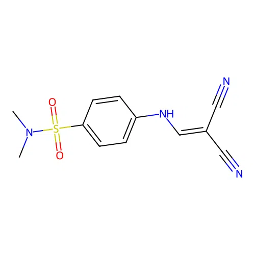 4-(2,2-dicyanoethenylamino)-N,N-dimethylbenzenesulfonamide structure