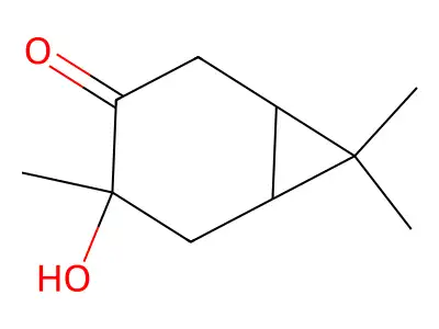 4-Hydroxy-4,7,7-trimethylbicyclo[4.1.0]heptan-3-one structure