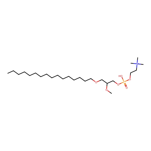 2-[(3-Hexadecoxy-2-methoxypropoxy)-hydroxyphosphoryl]oxyethyl-trimethylazanium structure