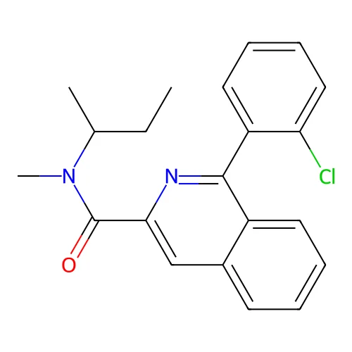 1-(2-Chlorophenyl)-N-methyl-N-(1-methylpropyl)-3-isoquinolinecarboxamide structure