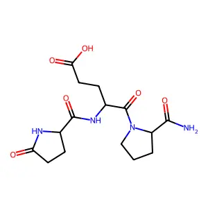 Pyroglutamyl-glutamyl-proline amide structure