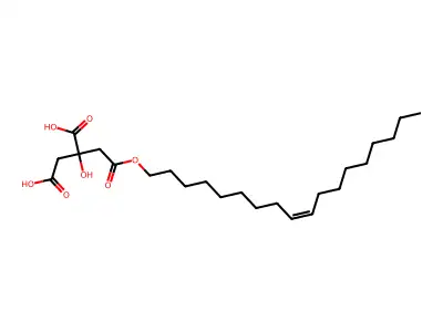 2-Hydroxy-2-{2-[(octadec-9-en-1-yl)oxy]-2-oxoethyl}butanedioic acid structure