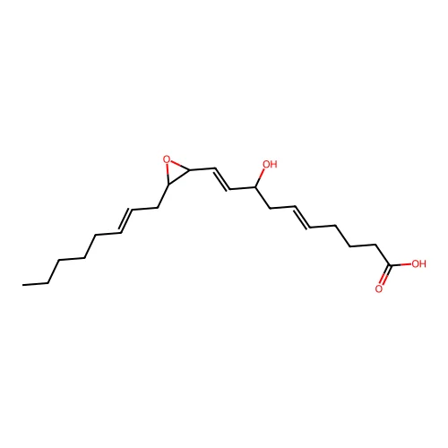 8-Hydroxy-10-(3-oct-2-enyloxiran-2-yl)deca-5,9-dienoic acid structure